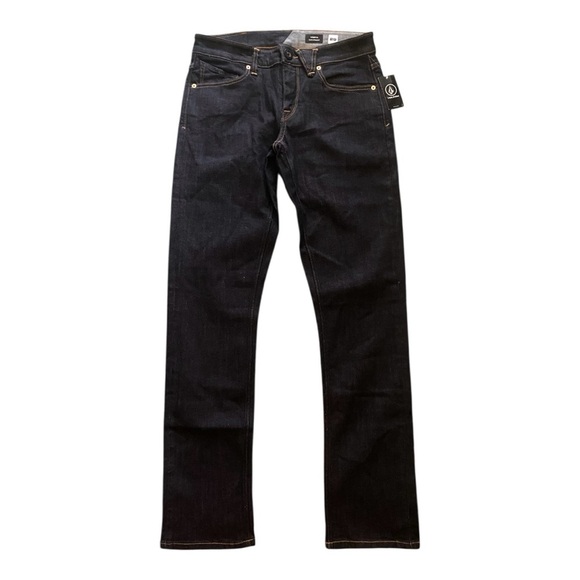 NWT-VOLCOM-MENS VORTA DLIM STRAIGHT JEANS-DARK WASH-SIZE 29/32-MSRP $65 - Picture 1 of 8